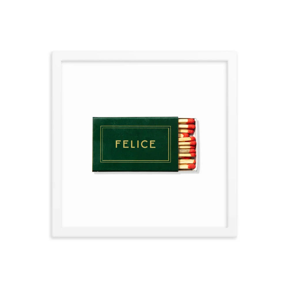 Felice Framed Print matchbook photos