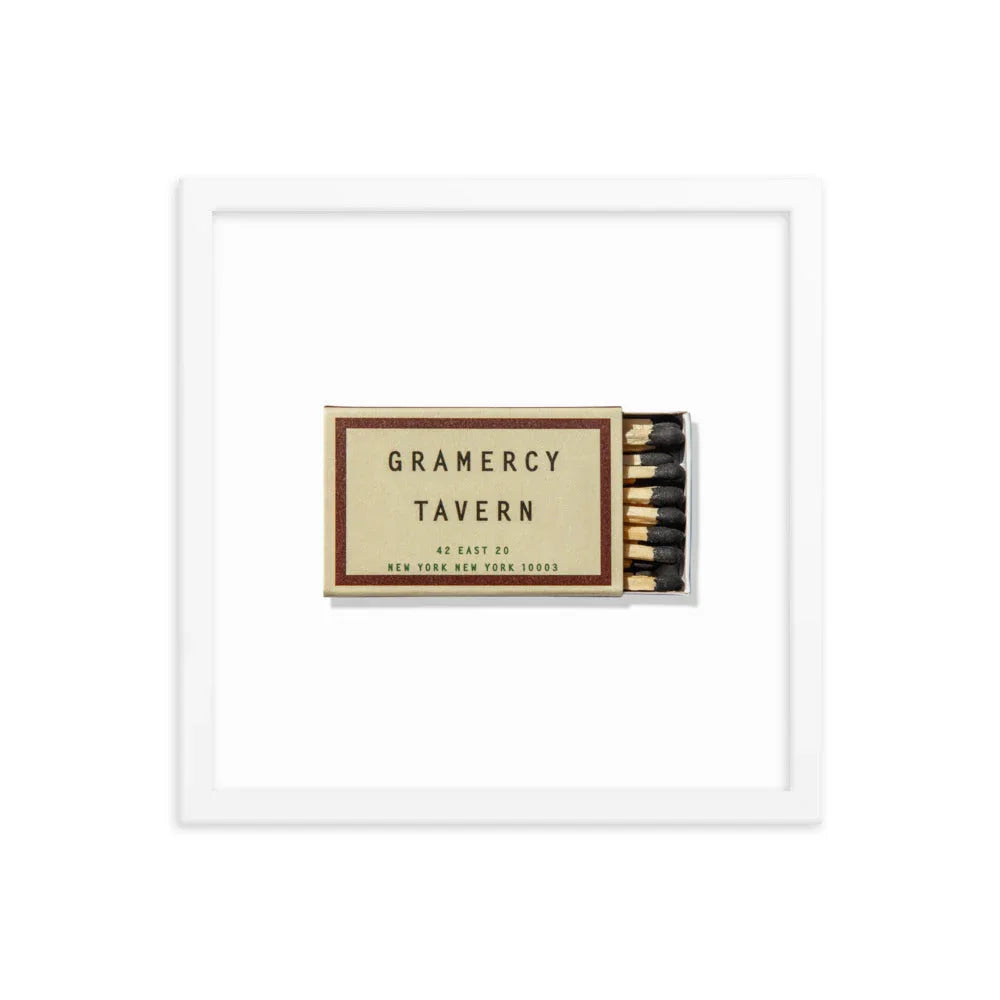 Gramercy Tavern Framed Print matchbook photos