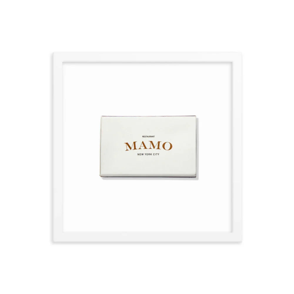 Mamo Framed Print matchbook photos
