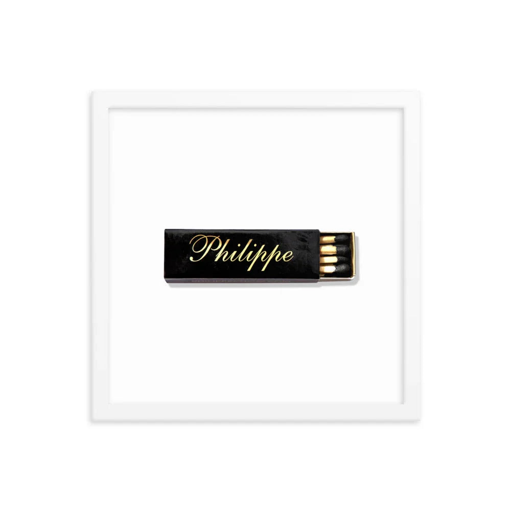 Philippe Framed Print matchbook photos