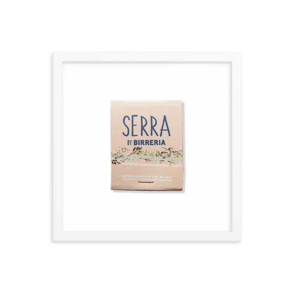 Serra Framed Print matchbook photos
