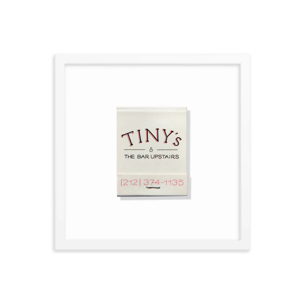 Tiny’s Framed Print matchbook photos