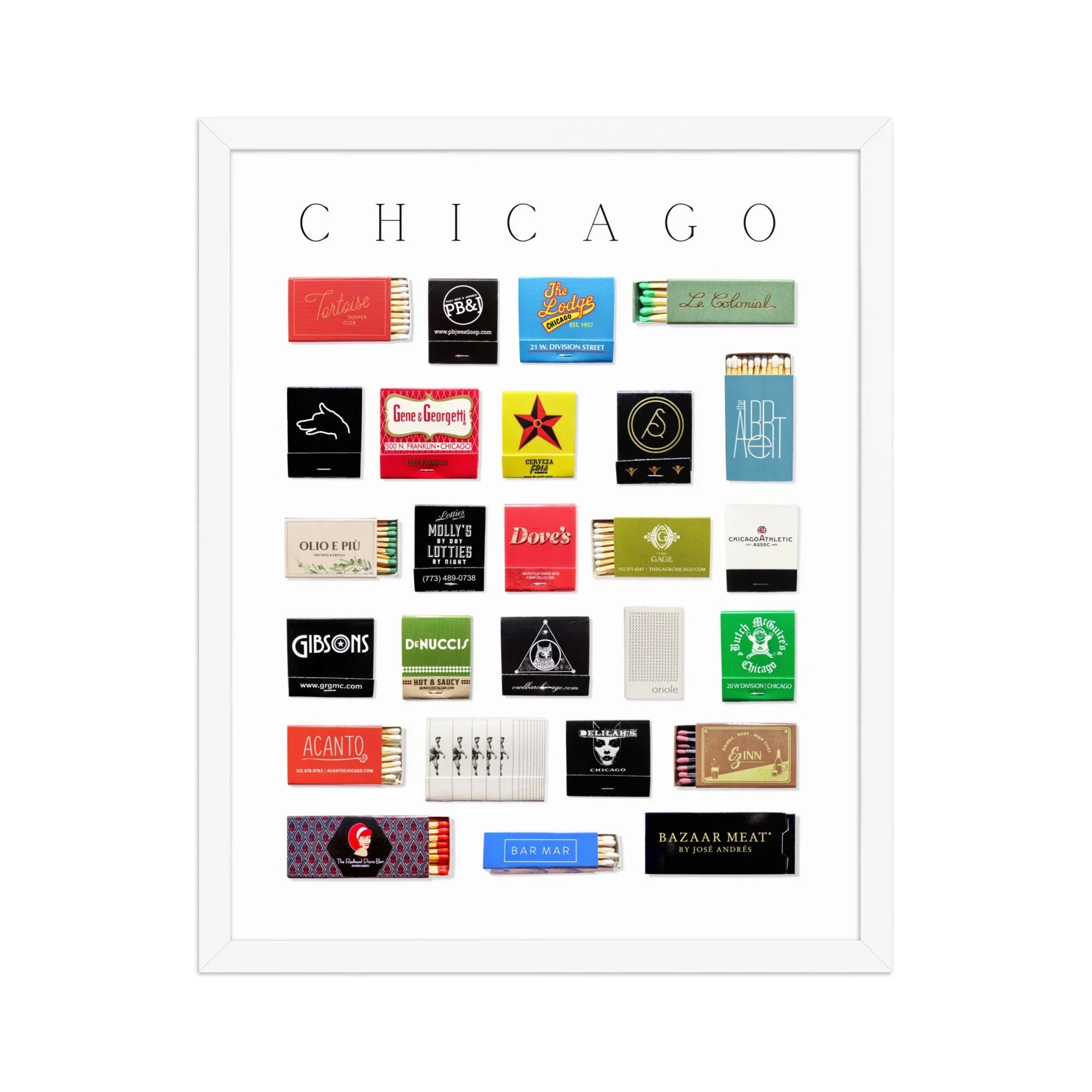 Chicago Matchbox Print matchbook photos