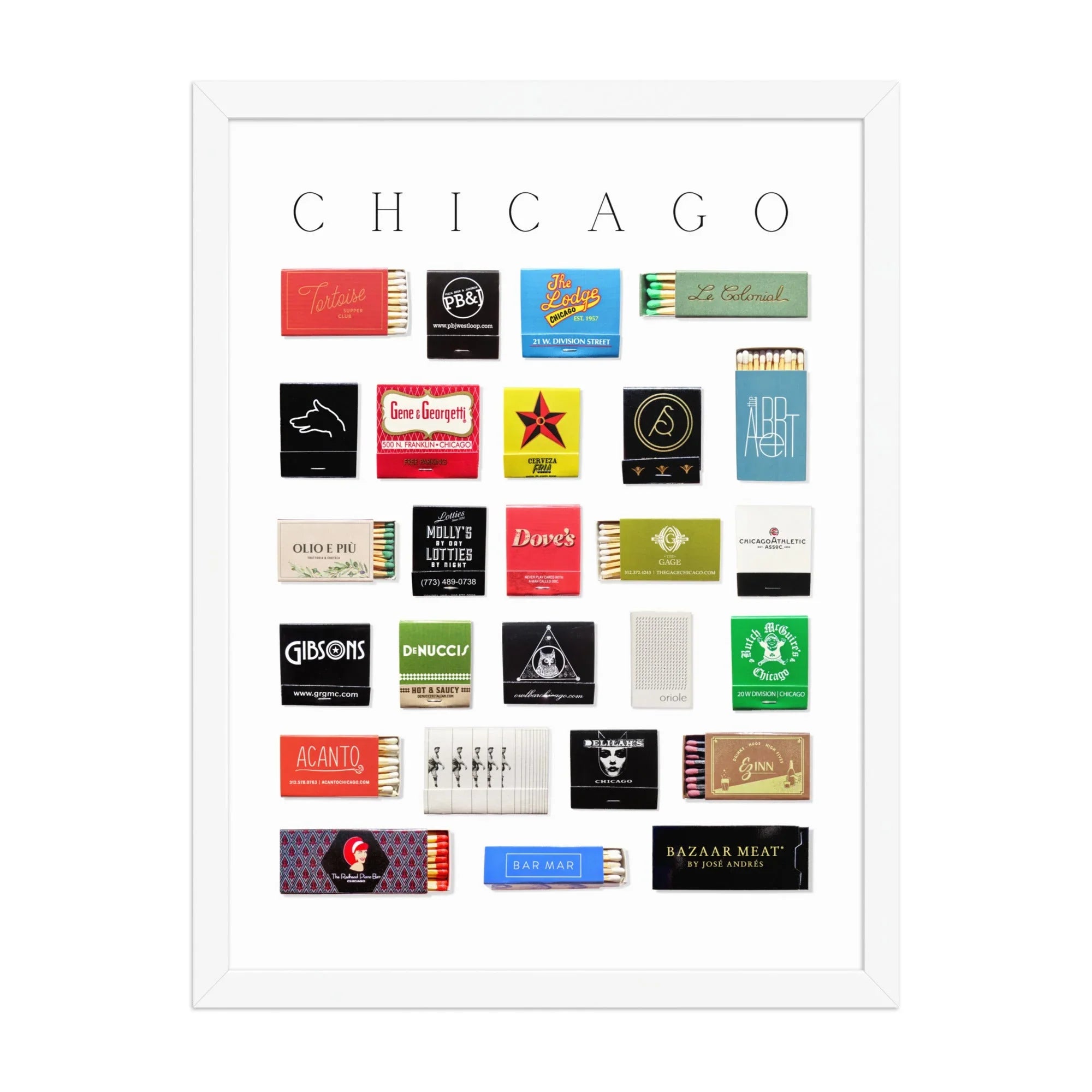 Chicago Matchbox Print matchbook photos