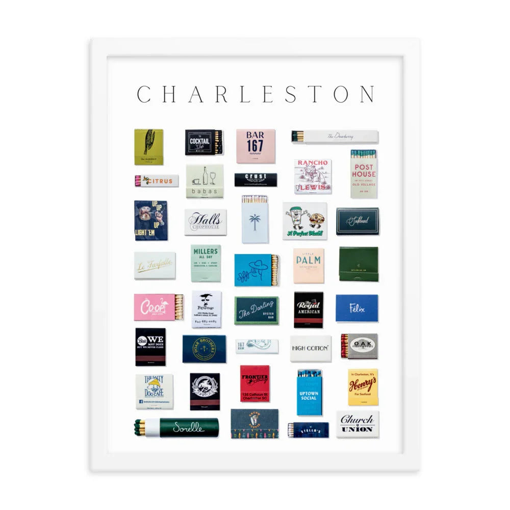 Charleston City Framed Print matchbook photos