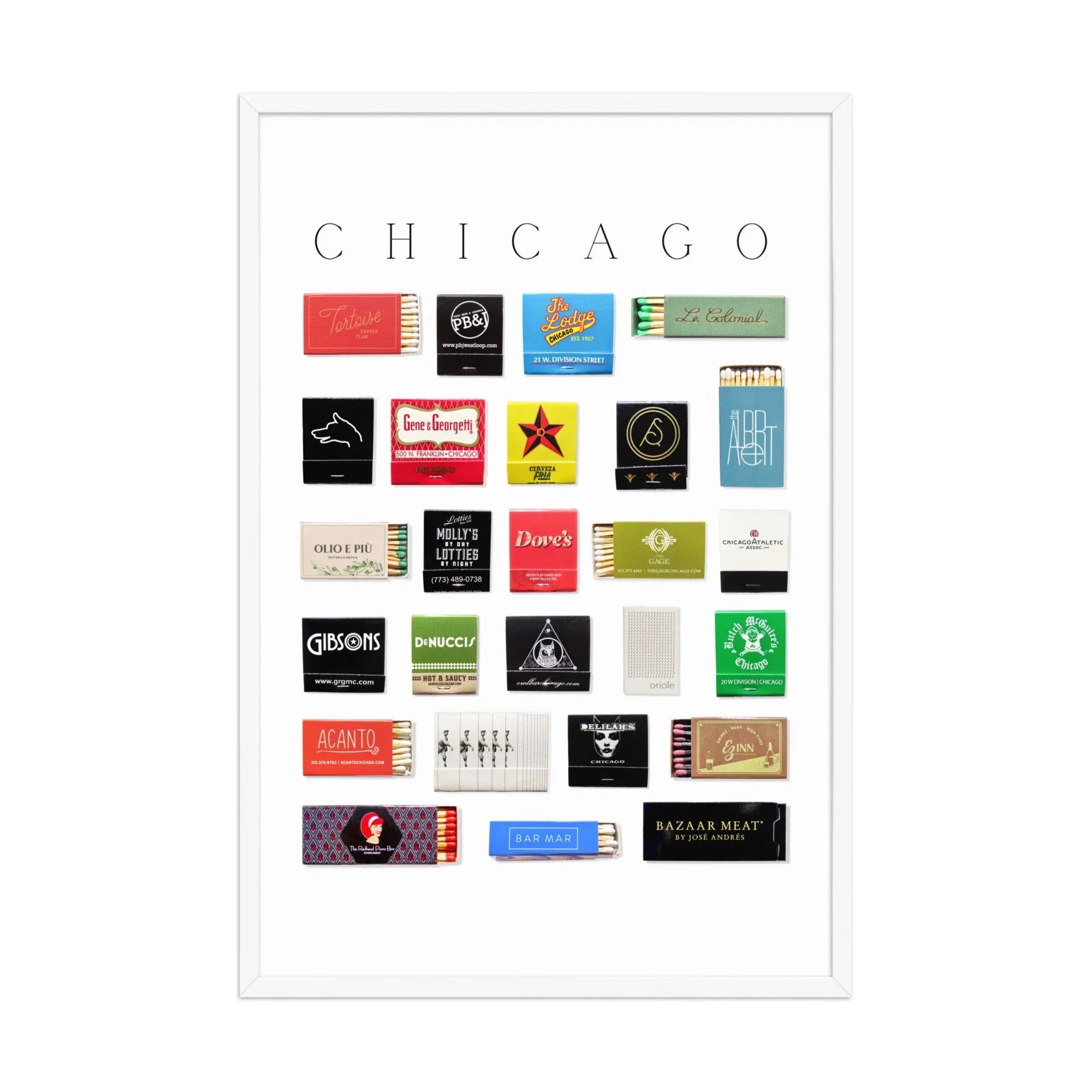 Chicago Matchbox Print matchbook photos