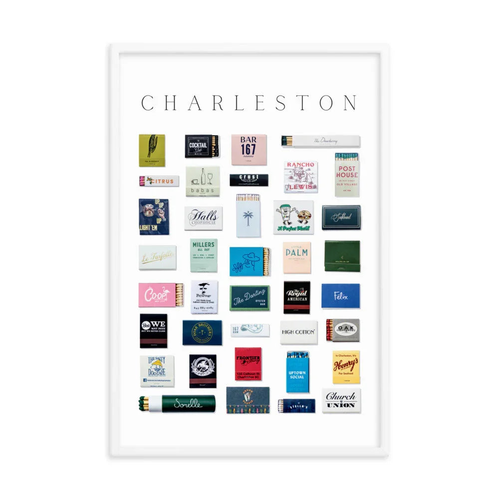 Charleston City Framed Print matchbook photos