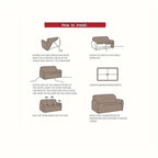 Premium Stretch Gray Couch Cover | Durable, Non-Slip & Versatile topspet