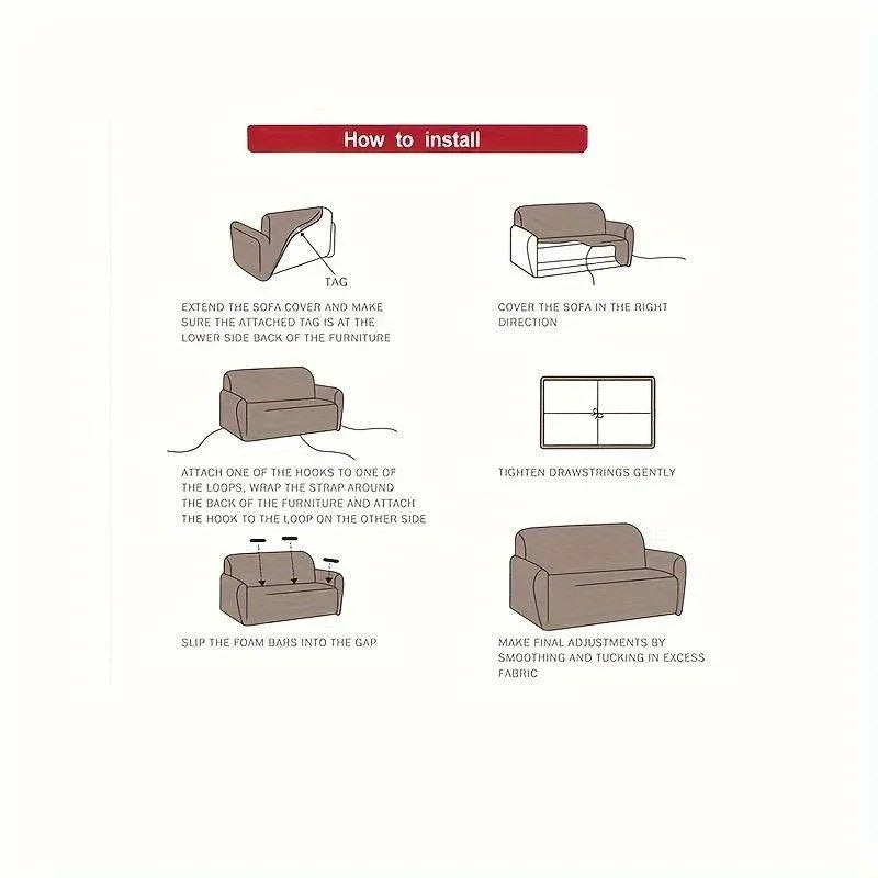 Premium Stretch Gray Couch Cover | Durable, Non-Slip & Versatile topspet