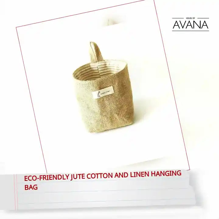 Eco-Friendly Jute Cotton and Linen Hanging Bag by@Outfy