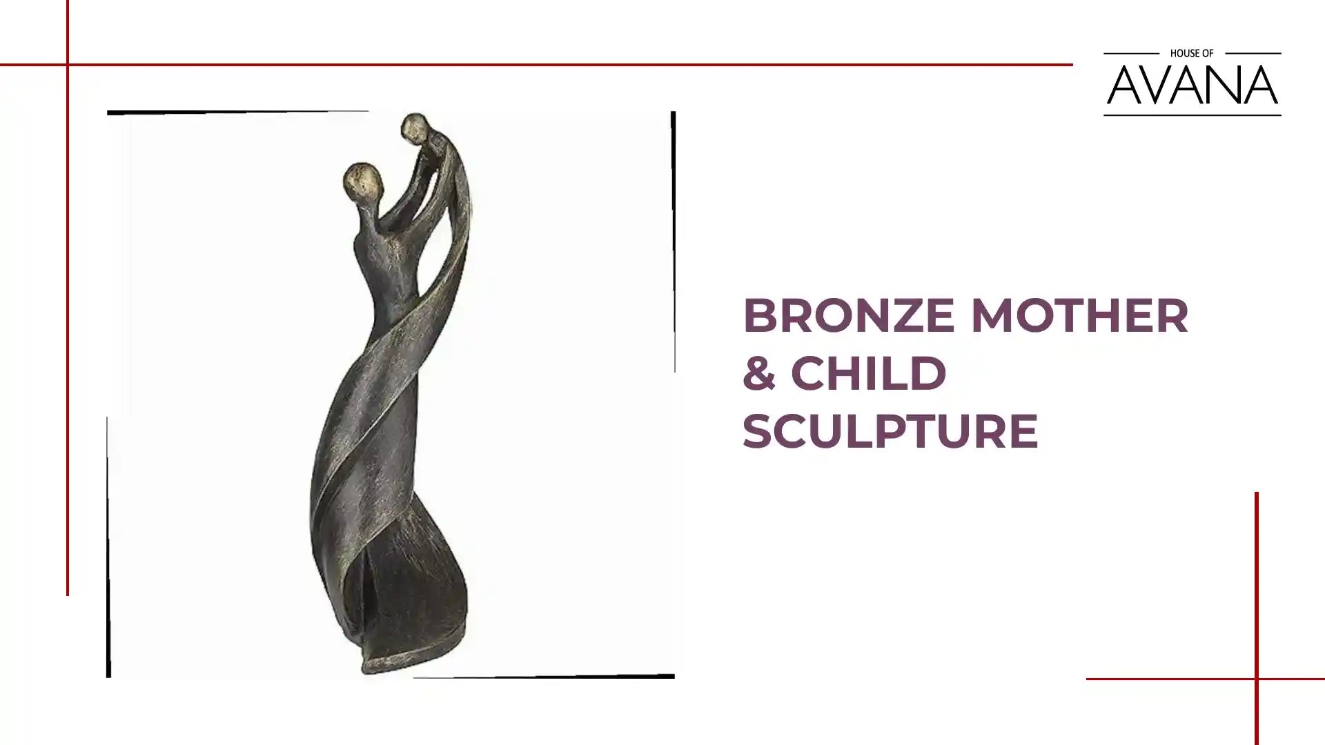 Bronze Mother &amp; Child Sculpture by@Outfy