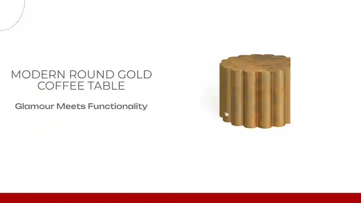 Modern Round Gold Coffee Table by@Outfy