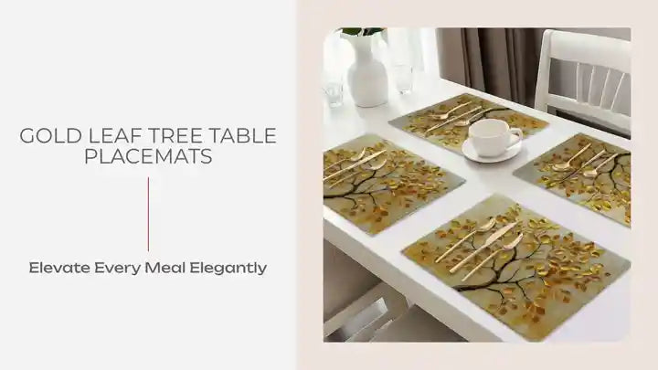 Gold Leaf Tree Table Placemats by@Outfy