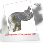 Golden Veil Girl Sculptures for Home Decor by@Outfy