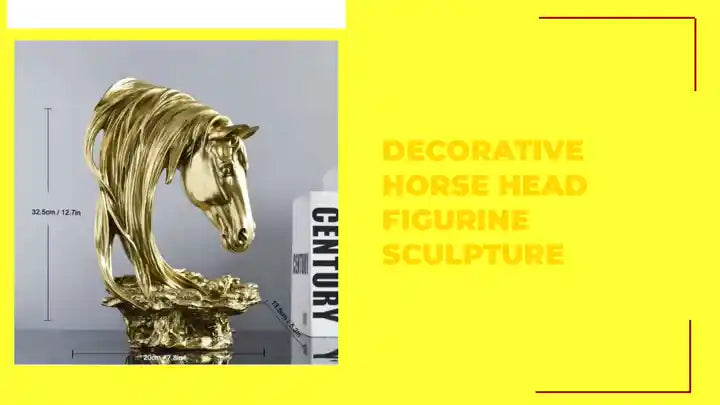 Decorative Horse Head Figurine Sculpture by@Outfy