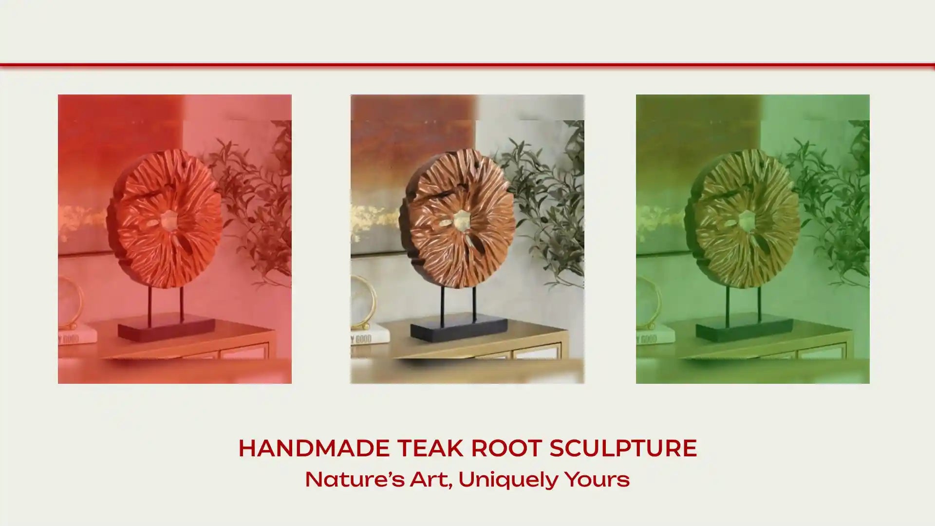 Handmade Teak Root Sculpture by@Outfy