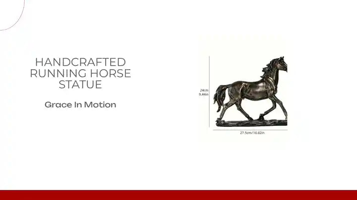Handcrafted Running Horse Statue by@Outfy