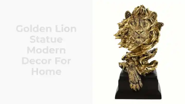 Golden Lion Statue Modern Decor for Home by@Outfy