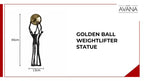 Golden Ball Weightlifter Statue by@Outfy