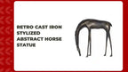 Retro Cast Iron Stylized Abstract Horse Statue by@Outfy