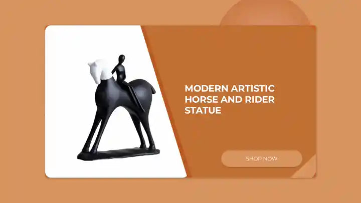 Modern Artistic Horse and Rider Statue by@Outfy