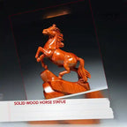 Solid Wood Horse Statue by@Outfy