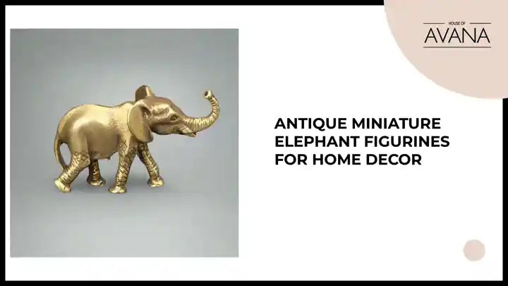 Antique Miniature Elephant Figurines for Home Decor by@Outfy