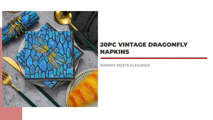 20pc Vintage Dragonfly Napkins by@Outfy