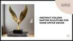 Abstract Golden Raptor Sculpture for Home Office Decor by@Outfy