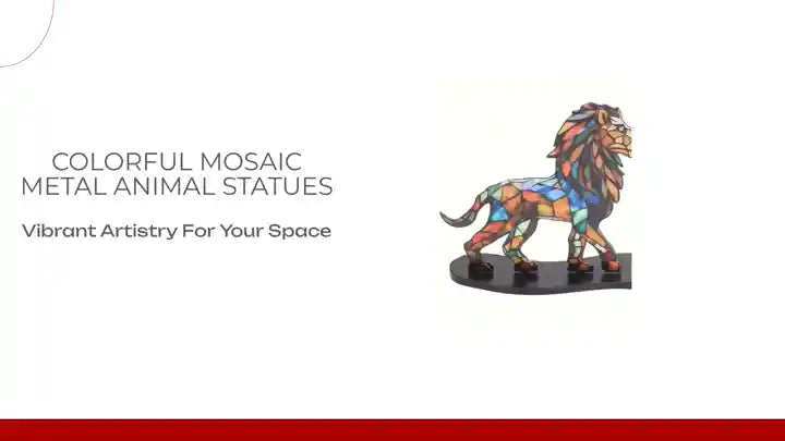 Colorful Mosaic Metal Animal Statues by@Outfy