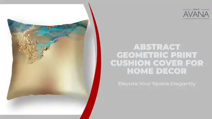 Abstract Geometric Print Cushion Cover for Home Decor by@Outfy