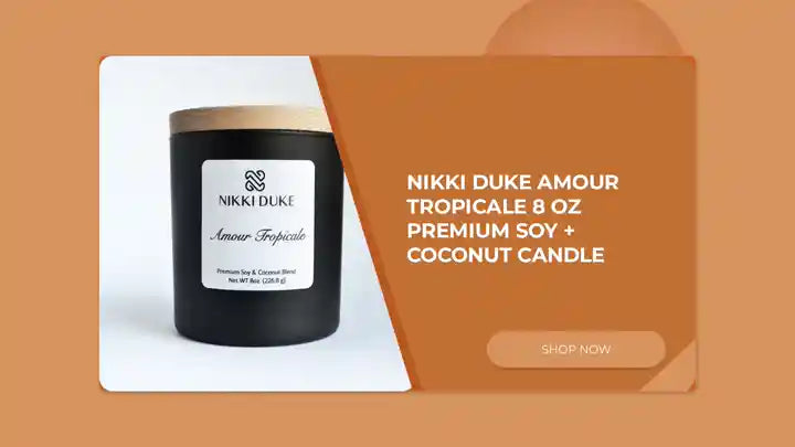 Nikki Duke Amour Tropicale 8 oz Premium Soy + Coconut Candle by@Outfy