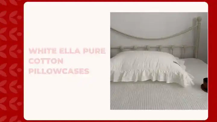 White Ella Pure Cotton Pillowcases by@Outfy