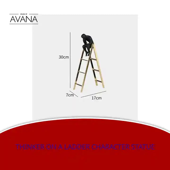 Thinker on a Ladder Character Statue by@Outfy