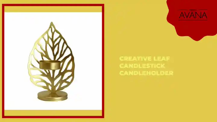 Creative Leaf Candlestick Candleholder by@Outfy