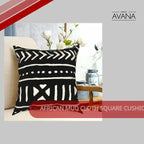 African Mud Cloth Square Cushion Cover by@Outfy