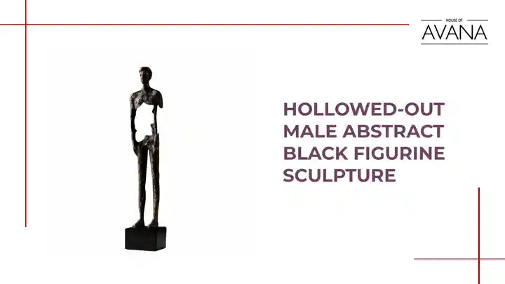 Hollowed-out Male Abstract Black Figurine Sculpture by@Outfy