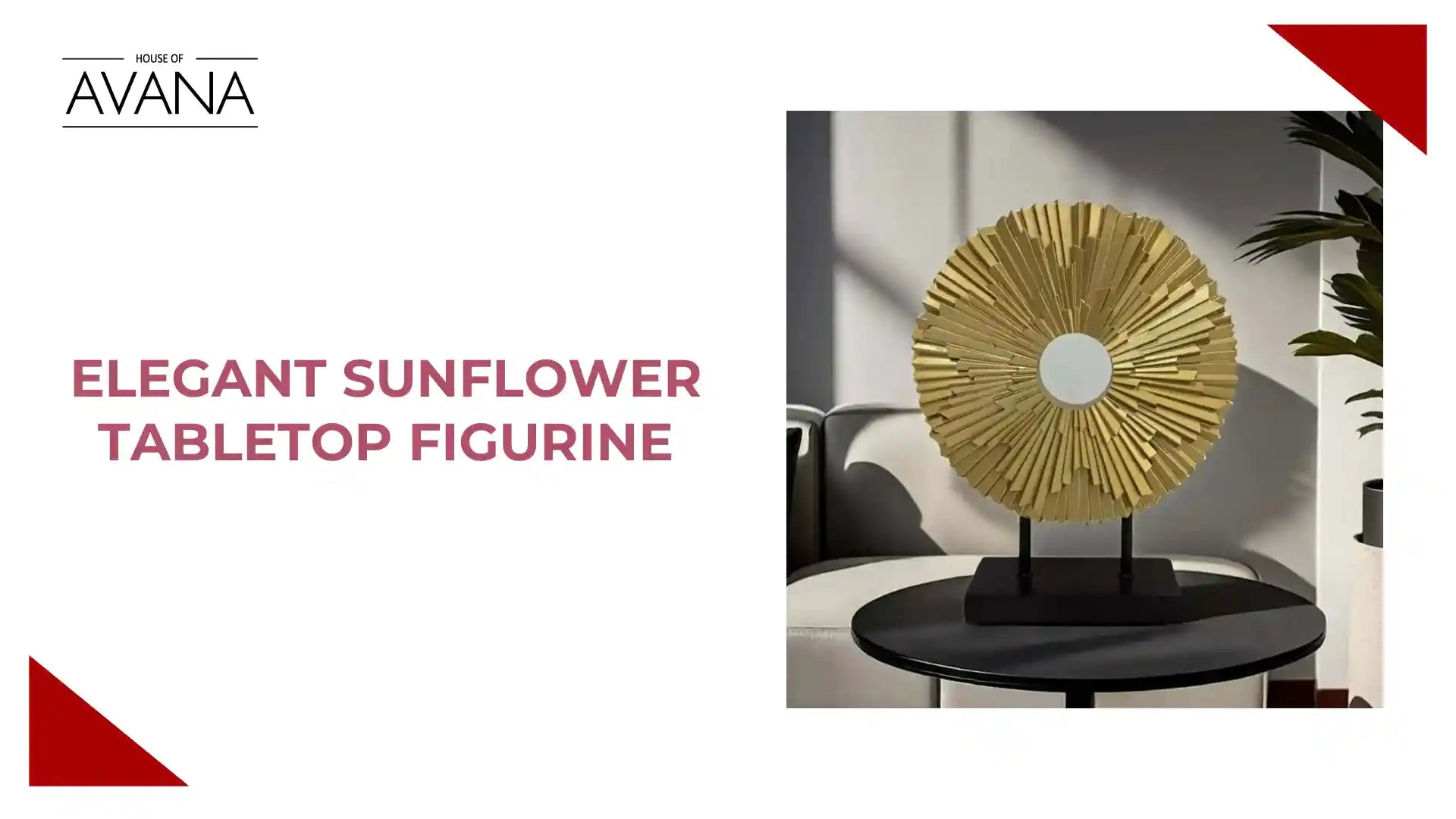 Elegant Sunflower Tabletop Figurine by@Outfy