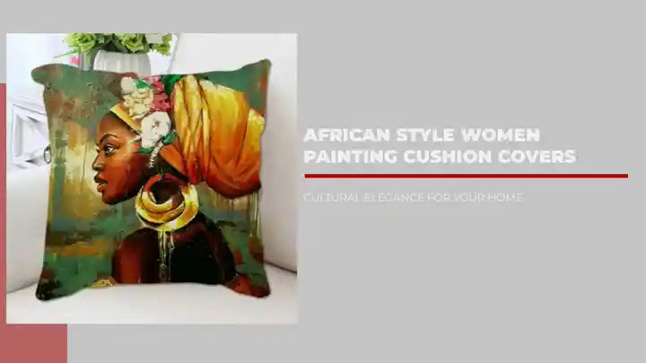 African Style Women Painting Cushion Covers by@Outfy