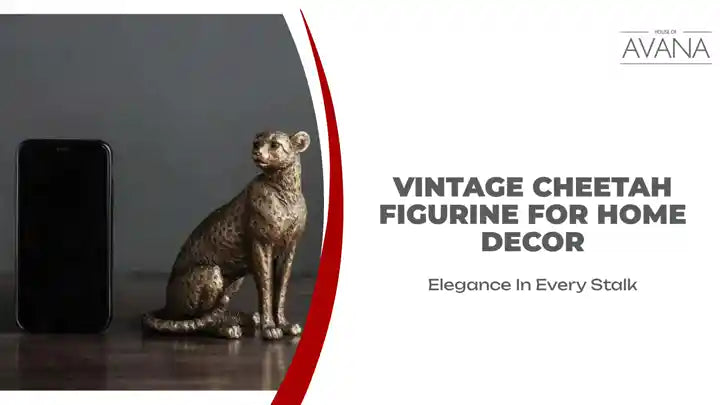 Vintage Cheetah Figurine for Home Decor by@Outfy