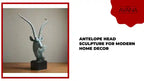 Antelope Head Sculpture for Modern Home Decor by@Outfy