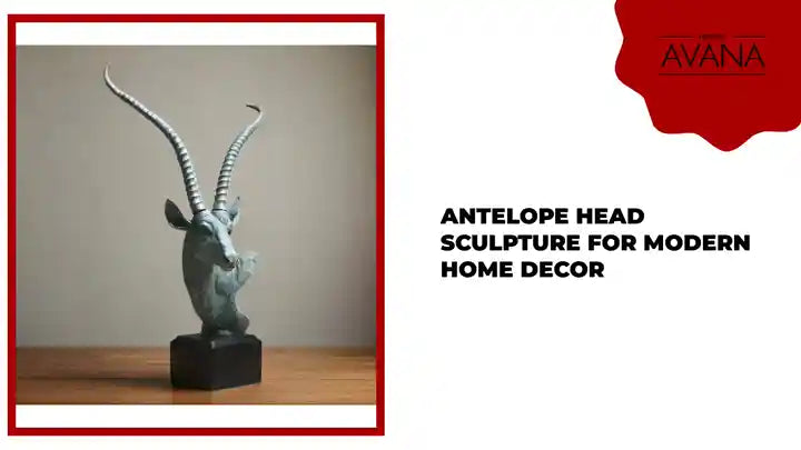 Antelope Head Sculpture for Modern Home Decor by@Outfy