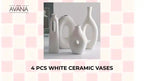 4 pcs White Ceramic Vases by@Outfy