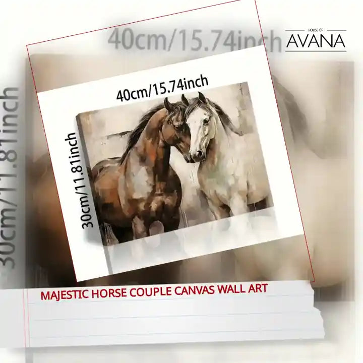 Majestic Horse Couple Canvas Wall Art by@Outfy