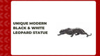 Unique Modern Black &amp; White Leopard Statue by@Outfy