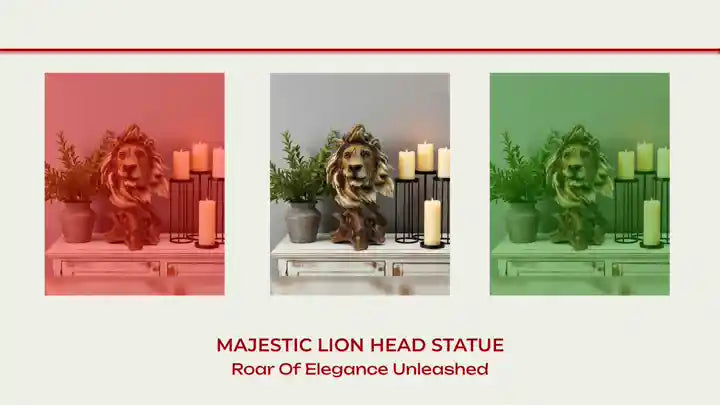 Majestic Lion Head Statue by@Outfy