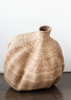 Ilala Garlic Gourd Handwoven African Basket Kanju Interiors