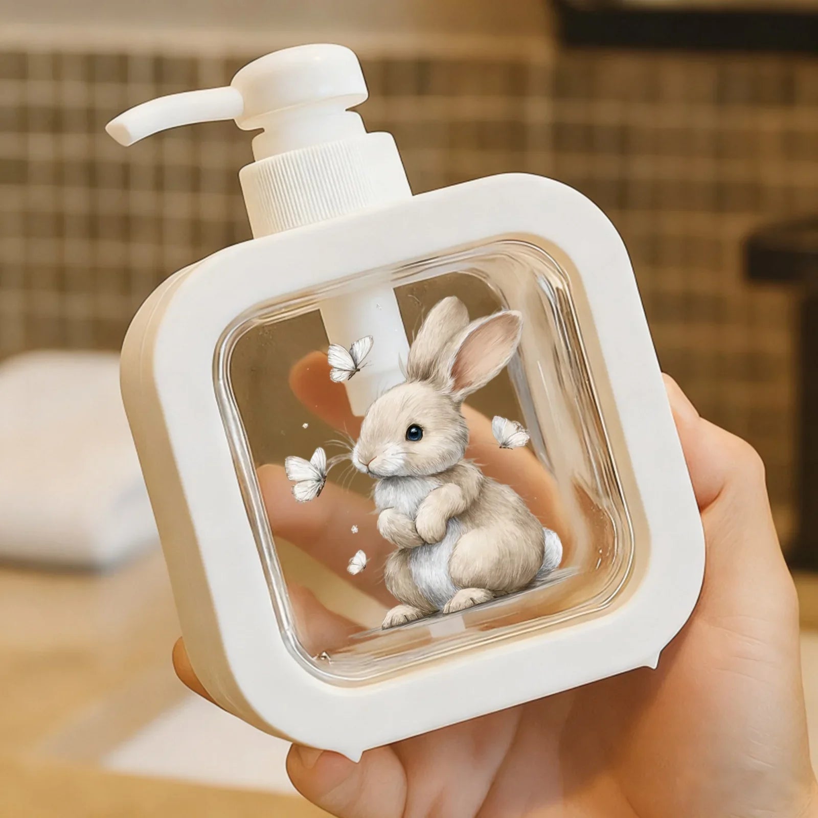 Pump Dispenser - Refillable Light Brown