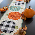 Pumpkin Patchwork Quilted Table Runner Precut Quilt Kit Block Party Quilt Co