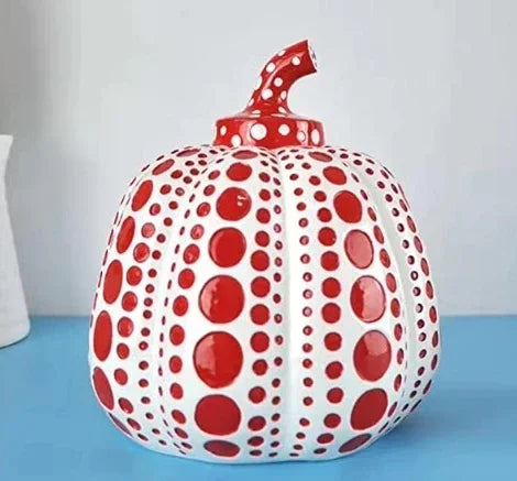 Kusama Yayoi Pumpkin Statue Japanese Art Wave Point Pumpkin Sculpture Morden Resin Crafts Office Home Interior Decor Gifts - House Of Avana